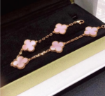 [Eternal Jewelry]CLOVER 5 MOTIFS Pink  AGATE  BRACELET - Image 6