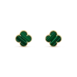 [Eternal Jewelry]CLOVER MINI 9.5MM MALACHITE  EARRINGS - Image 2