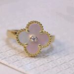 [Eternal Jewelry]CLOVER PINK MOP RING GOLD DIAMOND - Image 2