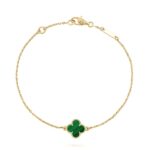 [Eternal Jewelry]CLOVER BRACELET MALACHITE 1 MOTIF - Image 2