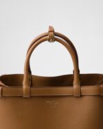 Prada Buckle Medium Leather Double-Belted Handbag - Image 4