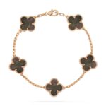 [Eternal Jewelry]CLOVER 5 MOTIF GRAY MOP  BRACELET - Image 2