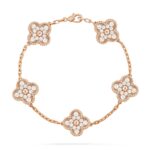 [Eternal Jewelry]CLOVER 5 MOTIFS  FULL DIAMOND BRACELET - Image 2