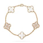 [Eternal Jewelry]CLOVER BRACELET 5 MOTIF WHITE MOP DIAMOND - Image 11
