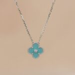 [Eternal Jewelry]CLOVER 15MM DIAMOND SVRES PORCELAIN  NECKLACE SILVER - Image 3