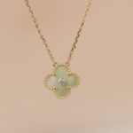 [Eternal Jewelry]CLOVER 15MM DIAMOND GOLD MOTHER OF PEARL NECKLACE - Image 5