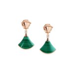 [Eternal Jewelry]DREAM MALACHITE PINK GOLD EARRINGS - Image 2