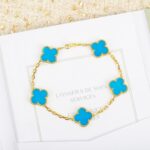 [Eternal Jewelry]CLOVER 5 MOTIFS TURQUOISE BRACELET - Image 2