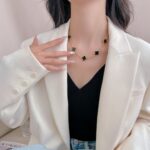[Eternal Jewelry]CLOVER 10 MOTIFS ONYX NECKLACE - Image 9