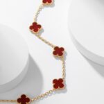 [Eternal Jewelry]CLOVER 10 MOTIFS CARNELIAN NECKLACE - Image 2