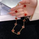 [Eternal Jewelry]CLOVER 10 MOTIFS CARNELIAN NECKLACE - Image 3