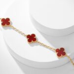 [Eternal Jewelry]CLOVER 10 MOTIFS CARNELIAN NECKLACE - Image 8