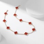 [Eternal Jewelry]CLOVER 10 MOTIFS CARNELIAN NECKLACE - Image 10