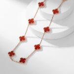 [Eternal Jewelry]CLOVER 10 MOTIFS CARNELIAN NECKLACE - Image 13
