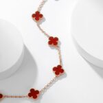 [Eternal Jewelry]CLOVER 10 MOTIFS CARNELIAN NECKLACE - Image 14