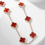 [Eternal Jewelry]CLOVER 10 MOTIFS CARNELIAN NECKLACE - Image 15