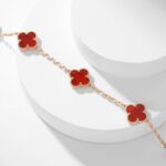 [Eternal Jewelry]CLOVER 10 MOTIFS CARNELIAN NECKLACE - Image 16