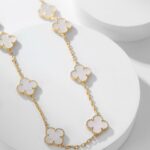 [Eternal Jewelry]CLOVER 10 MOTIFS WHITE MOTHER OF PEARL NECKLACE - Image 4
