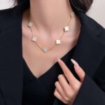 [Eternal Jewelry]CLOVER 10 MOTIFS WHITE MOTHER OF PEARL NECKLACE - Image 9