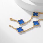 [Eternal Jewelry]CLOVER 10 MOTIFS BLUE AGATE NECKLACE - Image 9