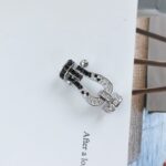 [Eternal Jewelry]FORCE LARGE HORSESHOE BLACK WHITE DIAMOND BRACELET SILVER - Image 15