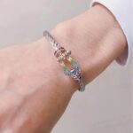[Eternal Jewelry]FORCE LARGE HORSESHOE  COLORED DIAMOND BRACELET ROSE GOLD - Image 17