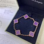 [Eternal Jewelry]CLOVER  5 MOTIFS  PURPLE VIOLET BRACELET - Image 2