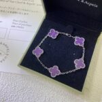 [Eternal Jewelry]CLOVER  5 MOTIFS  PURPLE VIOLET BRACELET - Image 3