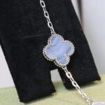 [Eternal Jewelry]CLOVER  5 MOTIF PURPLE CHALCEDONY BRACELET SILVER - Image 4