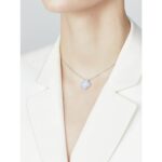 [Eternal Jewelry]CLOVER 15MM BLUE CHALCEDONY NECKLACE SILVER - Image 4
