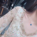 [Eternal Jewelry]CLOVER 15MM DIAMOND AND BLUE AGATE NECKLACE - Image 8