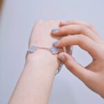 [Eternal Jewelry]CLOVER  5 MOTIF PURPLE CHALCEDONY BRACELET SILVER - Image 6
