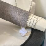 [Eternal Jewelry]CLOVER 15MM BLUE CHALCEDONY NECKLACE SILVER - Image 7