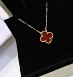 [Eternal Jewelry]CLOVER 15MM CARNELIAN SINGLE FLOWER NECKLACE - Image 2