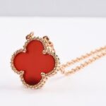 [Eternal Jewelry]CLOVER 15MM CARNELIAN SINGLE FLOWER NECKLACE - Image 7