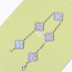 [Eternal Jewelry]CLOVER  5 MOTIF PURPLE CHALCEDONY BRACELET SILVER - Image 7