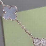 [Eternal Jewelry]CLOVER  5 MOTIF DIAMOND PURPLE CHALCEDONY BRACELET SILVER - Image 8