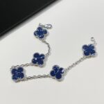 [Eternal Jewelry]CLOVER 5 MOTIF PIETERSITE SILVER BRACELET - Image 3