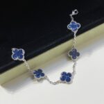 [Eternal Jewelry]CLOVER 5 MOTIF PIETERSITE SILVER BRACELET - Image 6