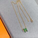 [Eternal Jewelry]POP H GREEN NECKLACE SILVER AND GOLD - Image 3
