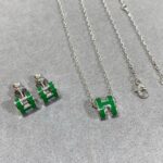 [Eternal Jewelry]POP H GREEN NECKLACE SILVER AND GOLD - Image 6