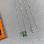 [Eternal Jewelry]POP H GREEN NECKLACE SILVER AND GOLD - Image 4