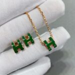 [Eternal Jewelry]POP H GREEN NECKLACE SILVER AND GOLD - Image 7