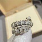 [Eternal Jewelry]SERPENTI DOUBLE RING SILVER DIAMOND PAVED - Image 9