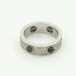 [Eternal Jewelry]LOVE RING 5.5MM DIAMONDS PAVED CERAMIC - Image 2