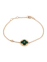 [Eternal Jewelry]SUN MALACHITE 1 DIAMOND PINK GOLD BRACELET - Image 2