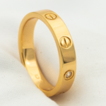 [Eternal Jewelry]LOVE RING 4MM 1 DIAMOND PINK GOLD - Image 2