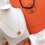 [Eternal Jewelry]HM CLIC RED ENAMEL GOLD NECKLACE - Image 2