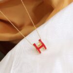 [Eternal Jewelry]HM CLIC RED ENAMEL GOLD NECKLACE - Image 7