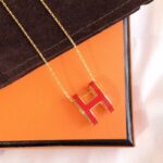 [Eternal Jewelry]HM CLIC RED ENAMEL GOLD NECKLACE - Image 9